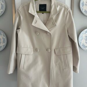 Talbots Women's Cream Double-Breasted Trench Coat